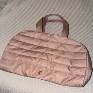 Victoria's Secret Blush Quilted Travel Bag